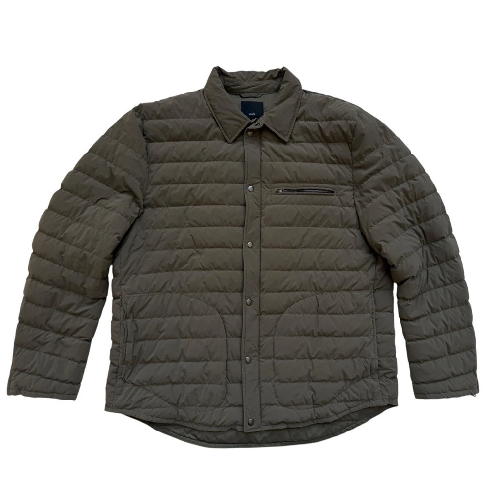 Vince Men's Khaki Puffer Quilted Jacket Coat Sz XXL/TTG